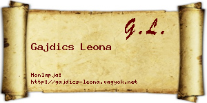 Gajdics Leona névjegykártya
